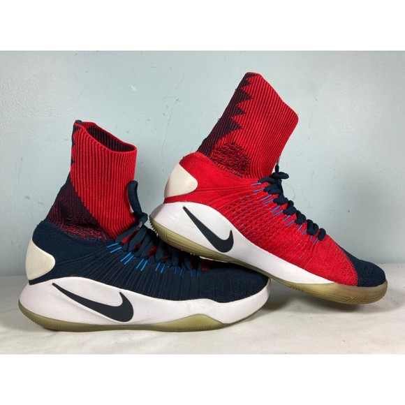 RARE Nike Hyperdunk Flyknit Olympic USA Red Blue White 843390-446 Men’s Size 8 main image 7